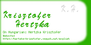 krisztofer hertzka business card